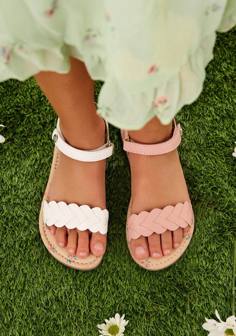 BRAIDED LEATHER SANDALS PASMAN