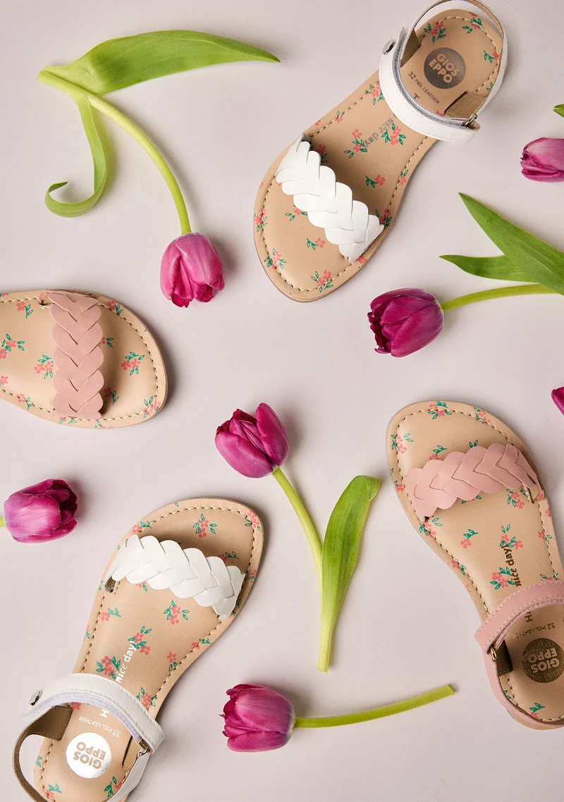 BRAIDED LEATHER SANDALS PASMAN