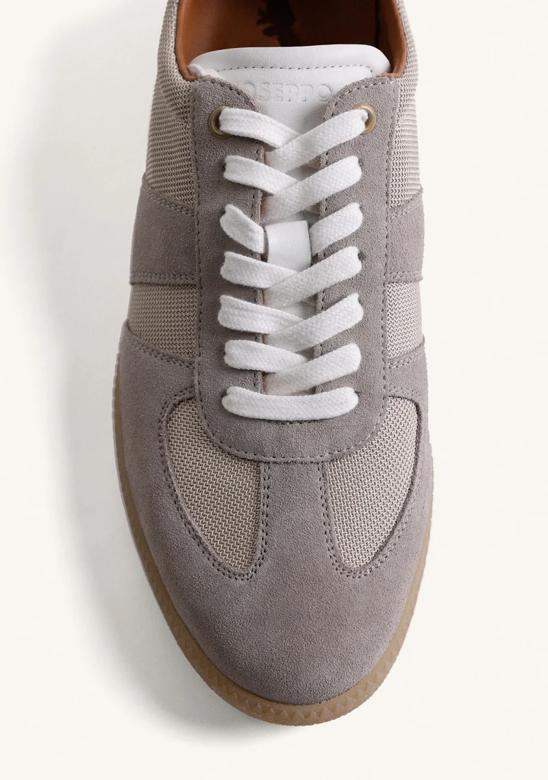 LEATHER AND MESH SNEAKERS RONGO
