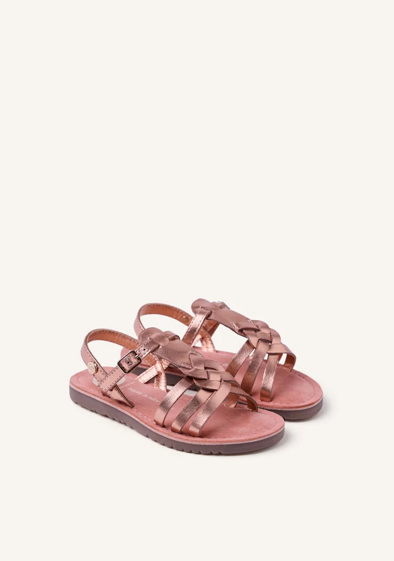 SHINY LEATHER SANDALS BEARSDEN