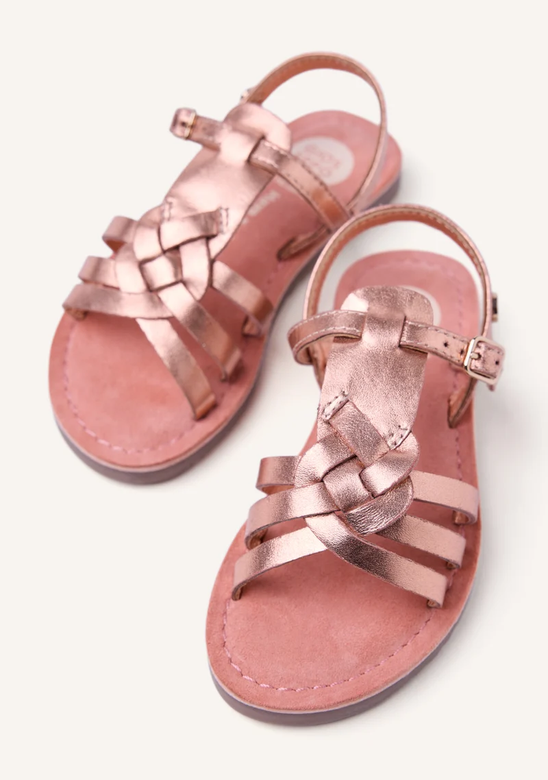 SHINY LEATHER SANDALS BEARSDEN
