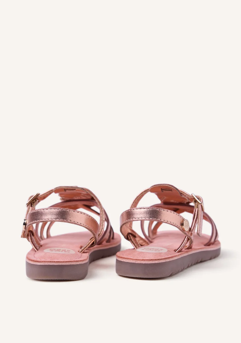 SHINY LEATHER SANDALS BEARSDEN