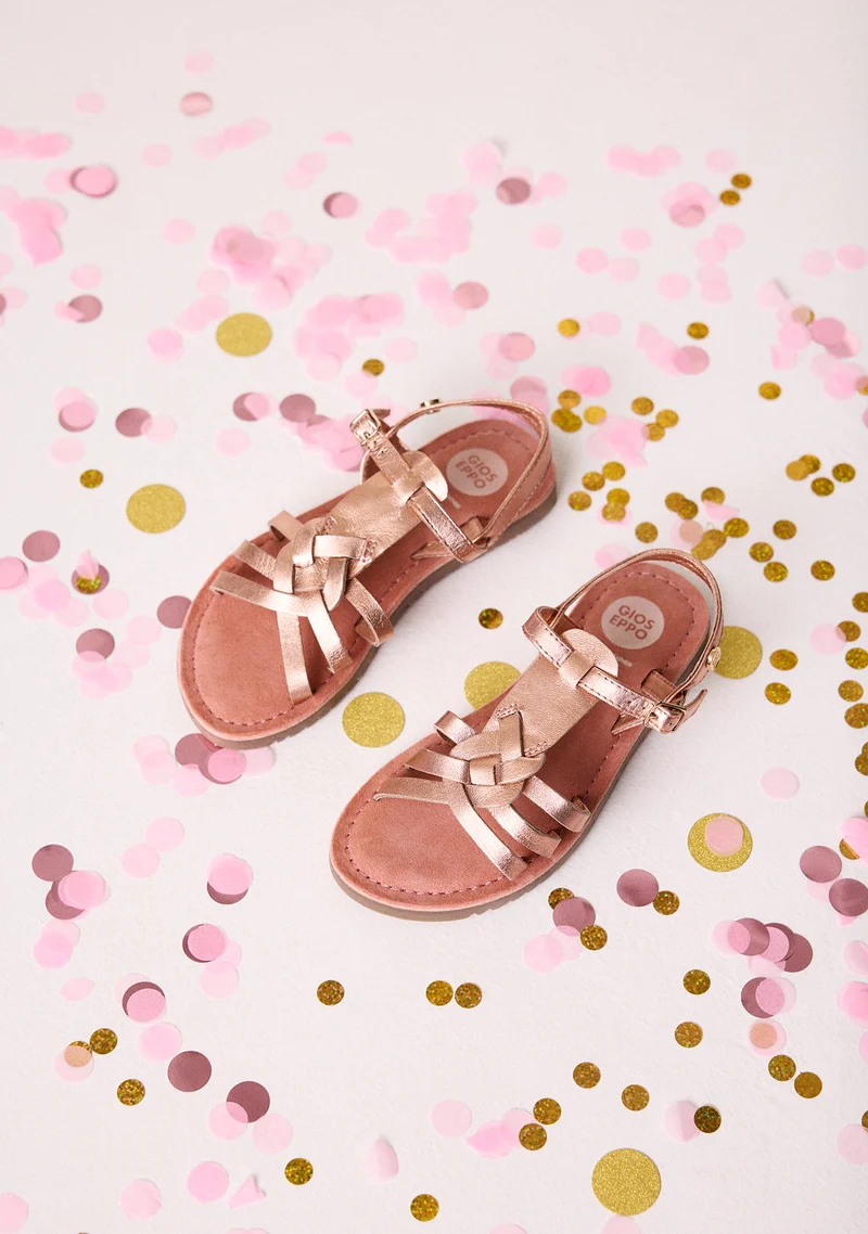 SHINY LEATHER SANDALS BEARSDEN
