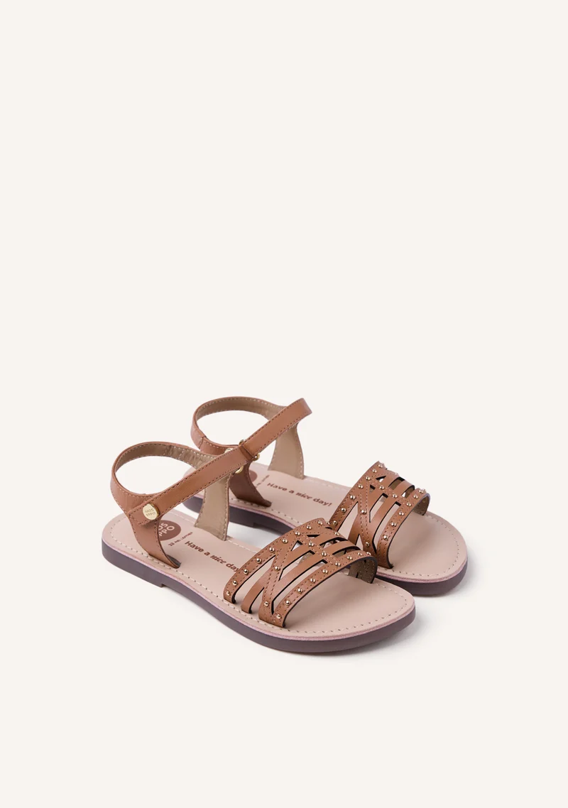 STUDDED LEATHER SANDALS YSTAD
