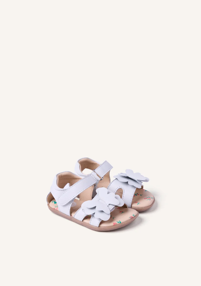 GIOSEPPO BAREFOOT - LEATHER SANDALS WITH BUTTERFLY NANDI