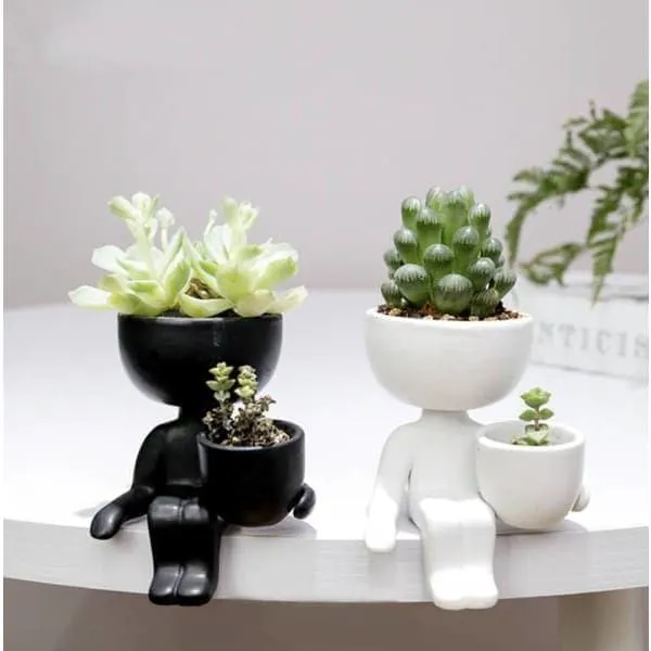 Pot de Fleurs Bonhomme Alex & Tom