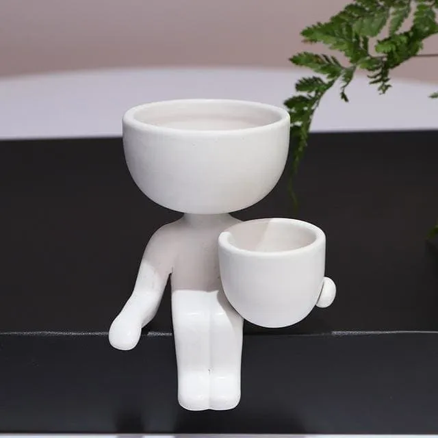 Pot de Fleurs Bonhomme Alex & Tom