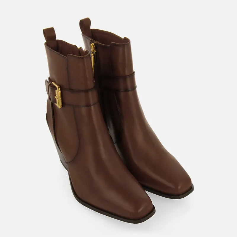 COWBOY LEATHER BOOTS WITH HEEL SANDVED