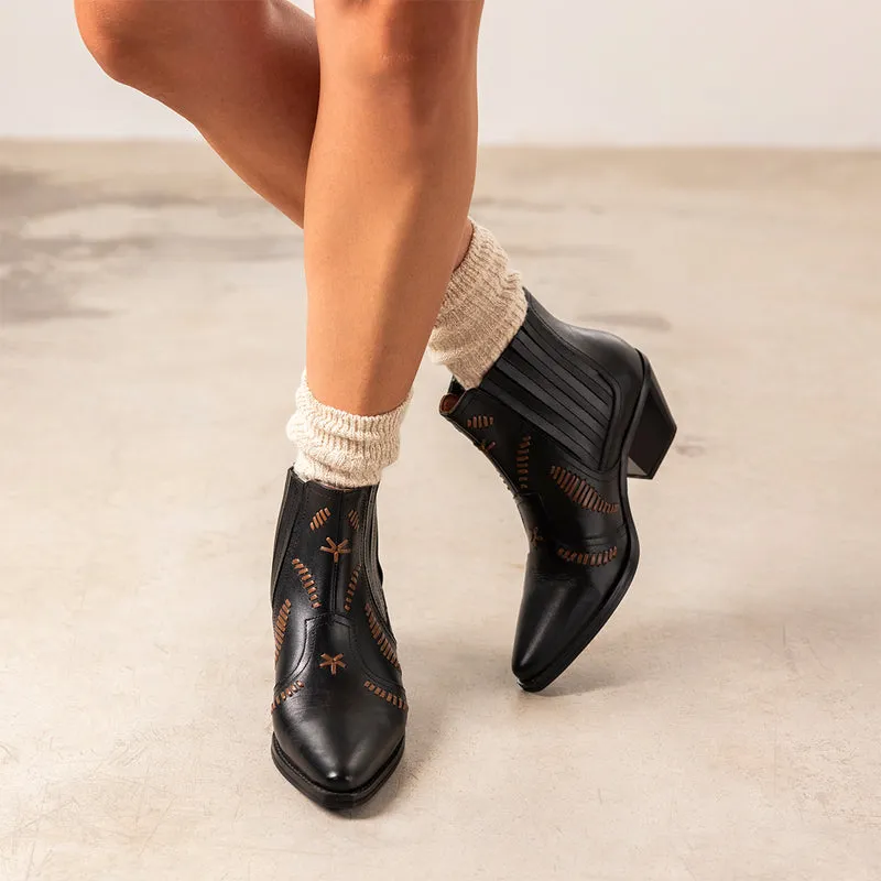 COWBOY BOOTS EMBROIDERED LEATHER SIKLOS
