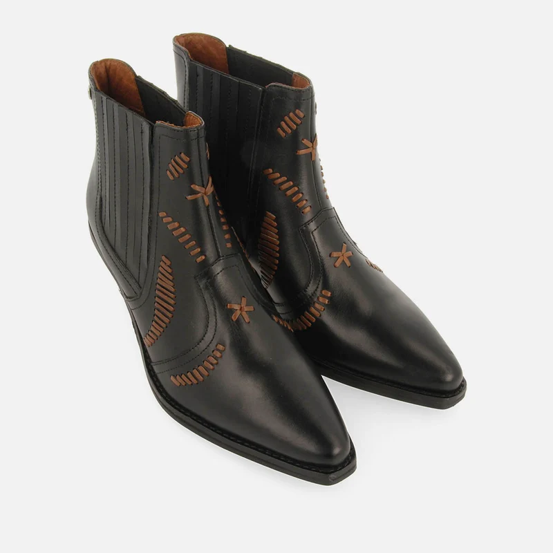 COWBOY BOOTS EMBROIDERED LEATHER SIKLOS
