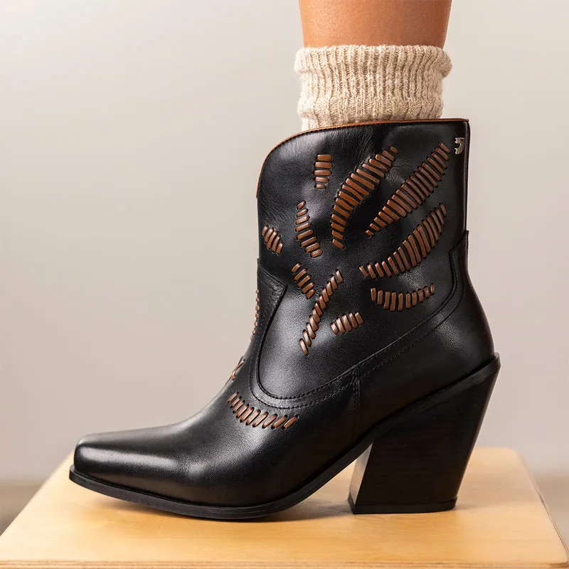 COWBOY BOOTS EMBROIDERED LEATHER RAJEC
