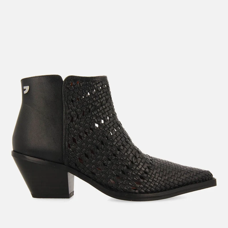 BRAIDED COWBOY BOOTS WITH LEATHER HEEL LIVONIA