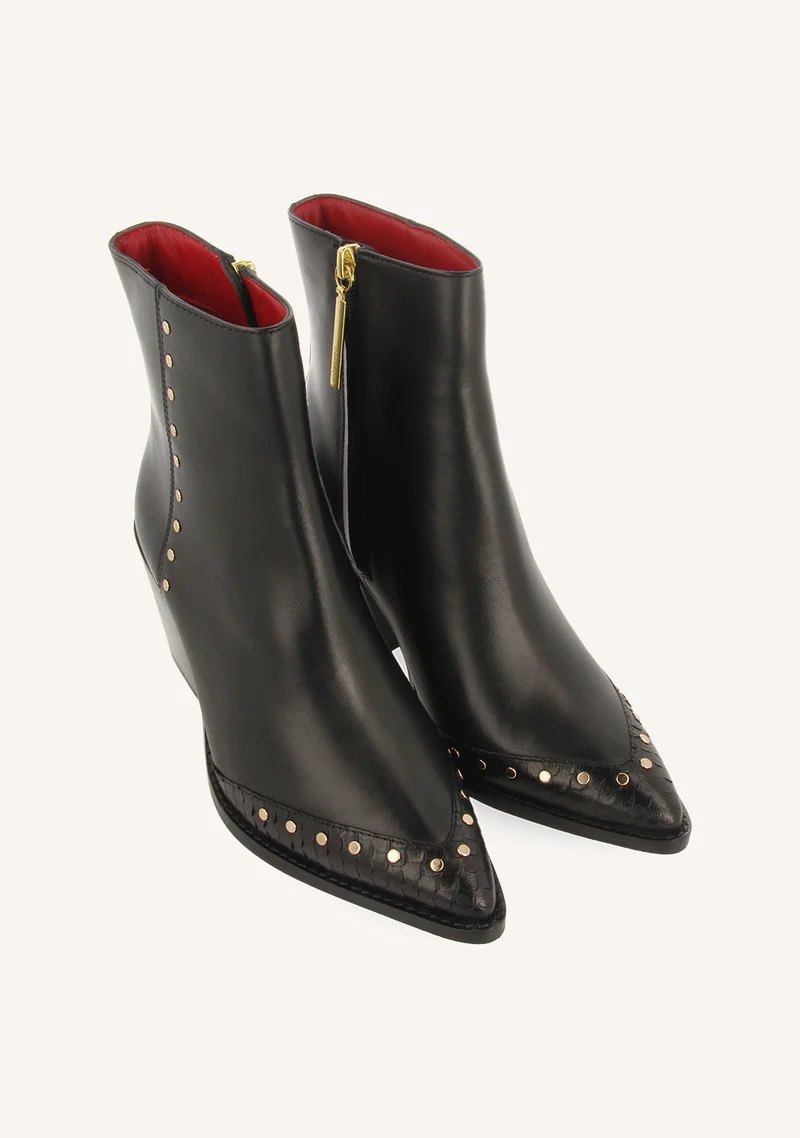 COWBOY BOOTS WITH HEEL IN LEATHER MAISSAU