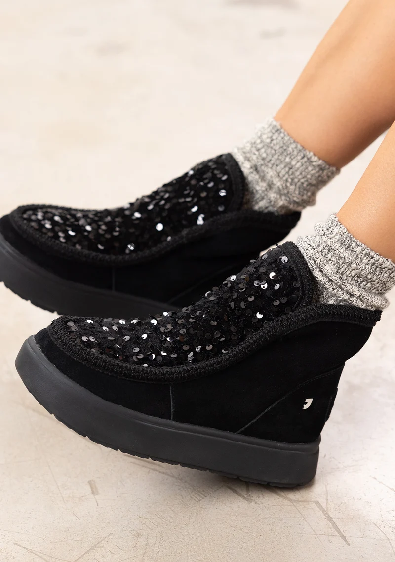 AUSTRALIAN SEQUIN LEATHER BOOTS STARK