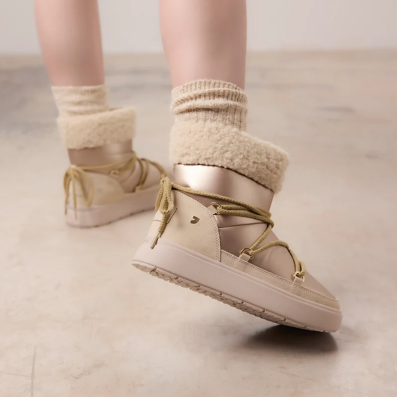 METALLIC APRÈS SKI BOOTS WITH SHEARLING WOLCOTT