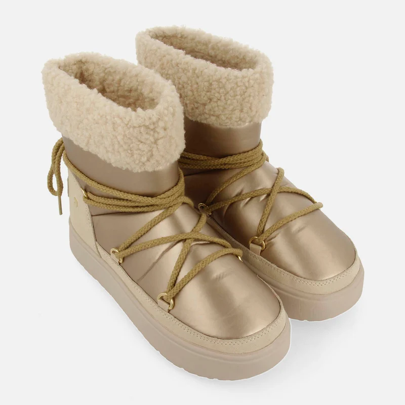 METALLIC APRÈS SKI BOOTS WITH SHEARLING WOLCOTT