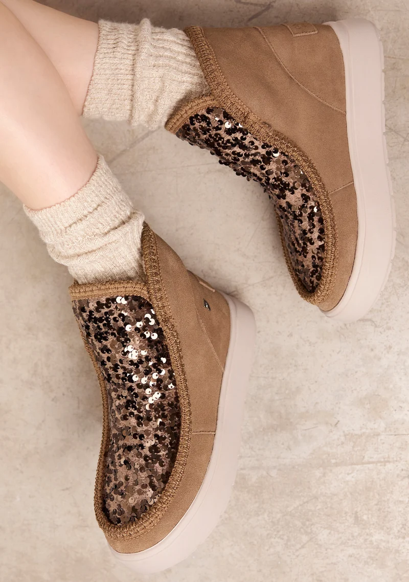 AUSTRALIAN SEQUIN LEATHER BOOTS STARK