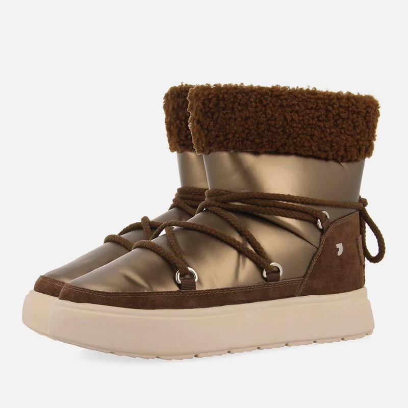METALLIC APRÈS SKI BOOTS WITH SHEARLING WOLCOTT