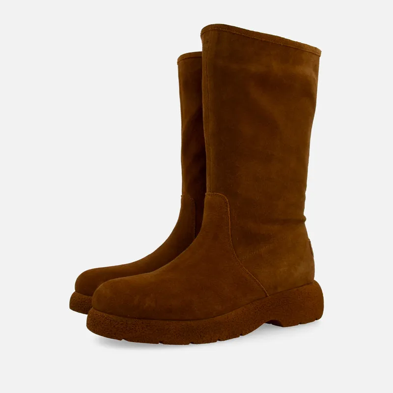 MULTI-POSITION LEATHER SUEDE BOOTS WITH FUR KOSSEN