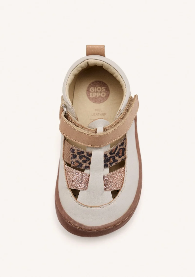 GIOSEPPO BAREFOOT - LEATHER CRAB SANDALS CLEARFIELD