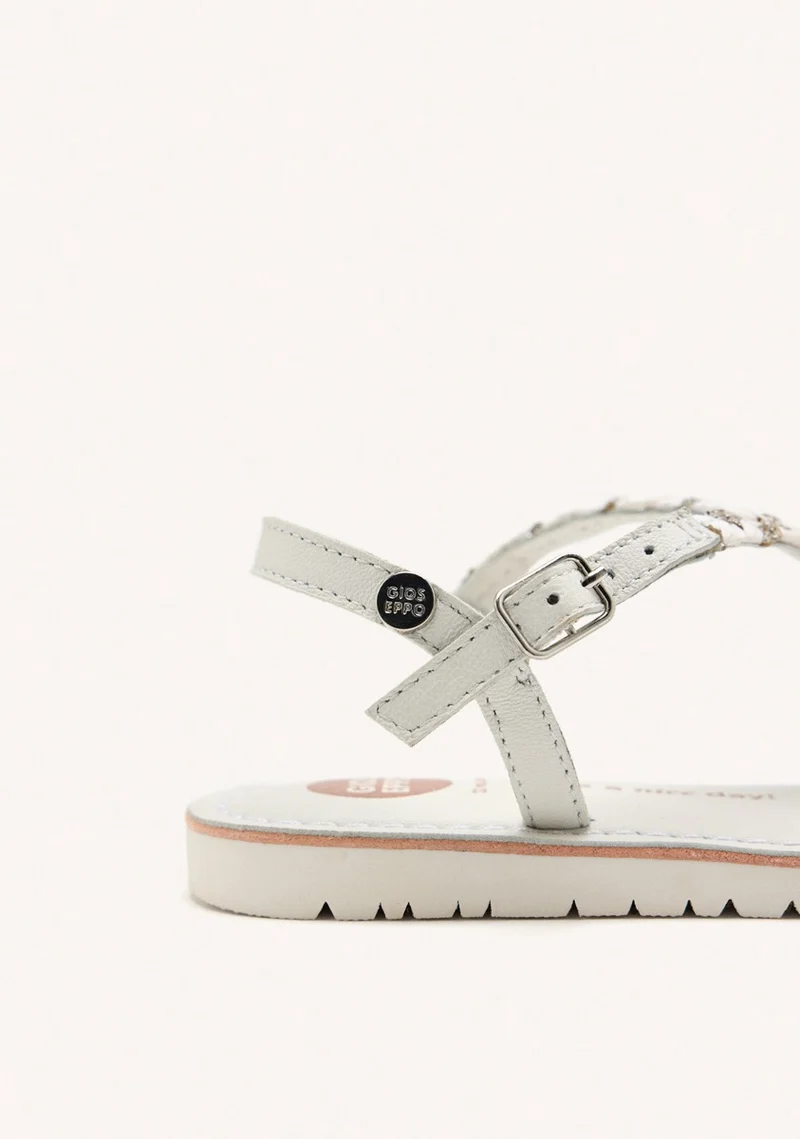 LEATHER, RAFFIA AND GLITTER SANDALS WENHAM