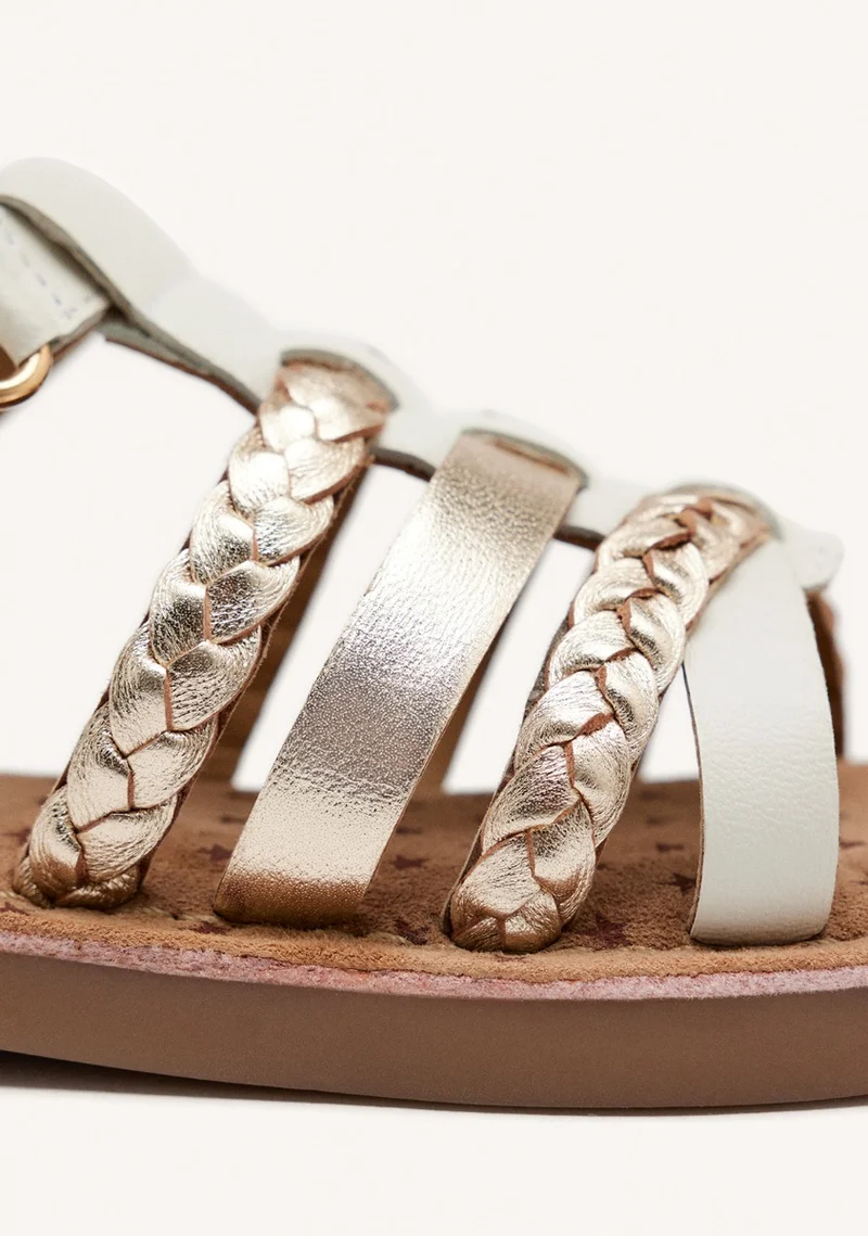 BRAIDED LEATHER SANDALS POYSIPPI