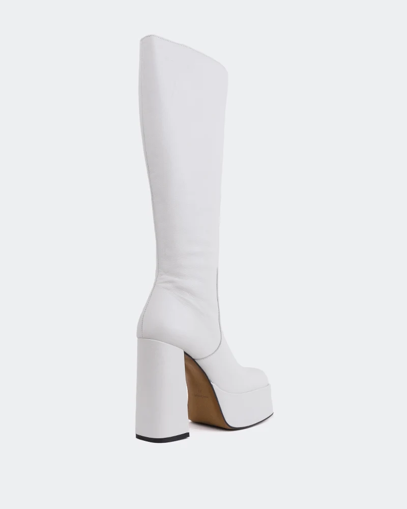 Parloir White Leather
