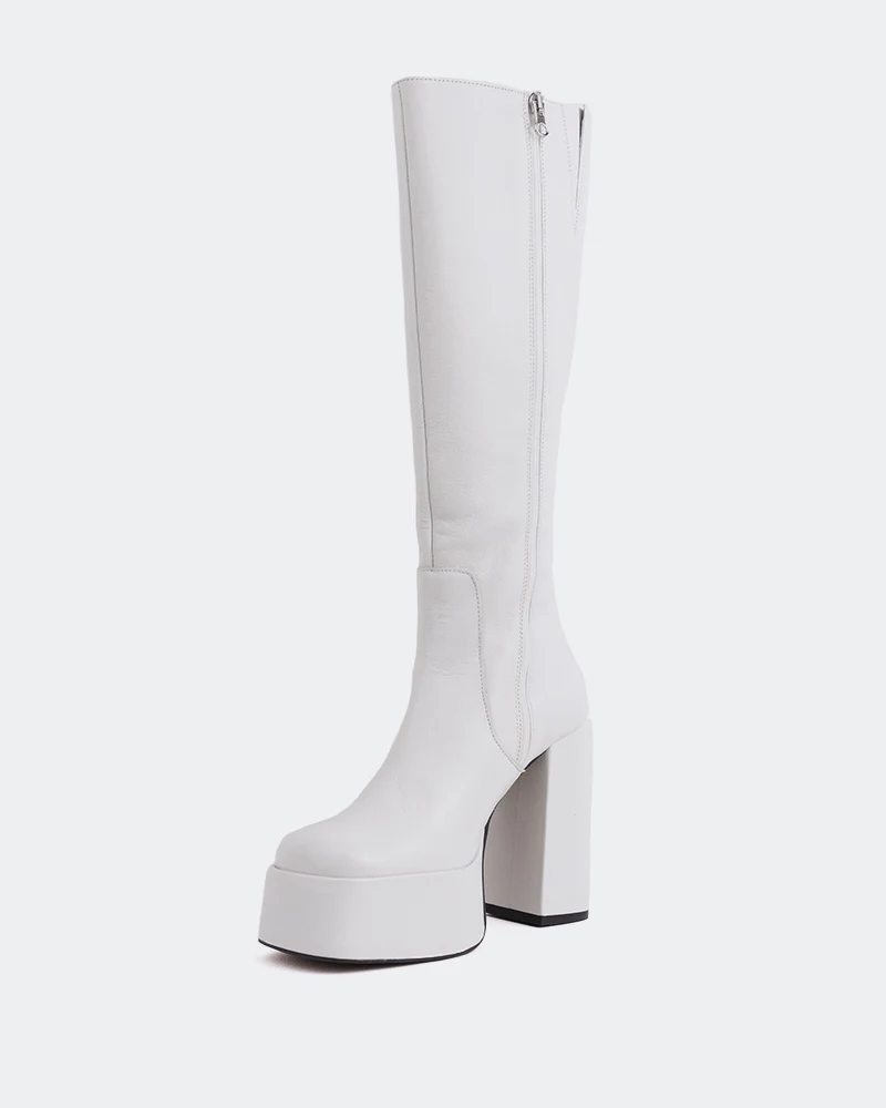 Parloir White Leather