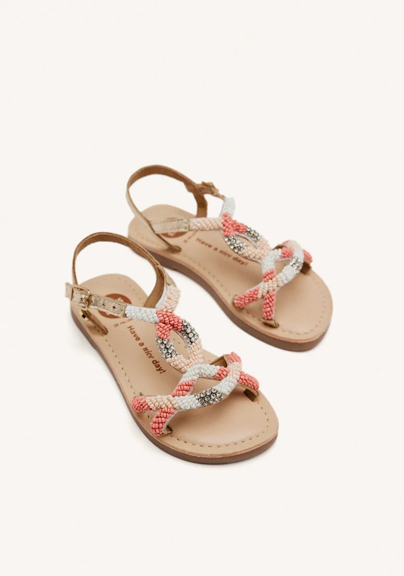 LEATHER BEADED SANDALS DIXMONT