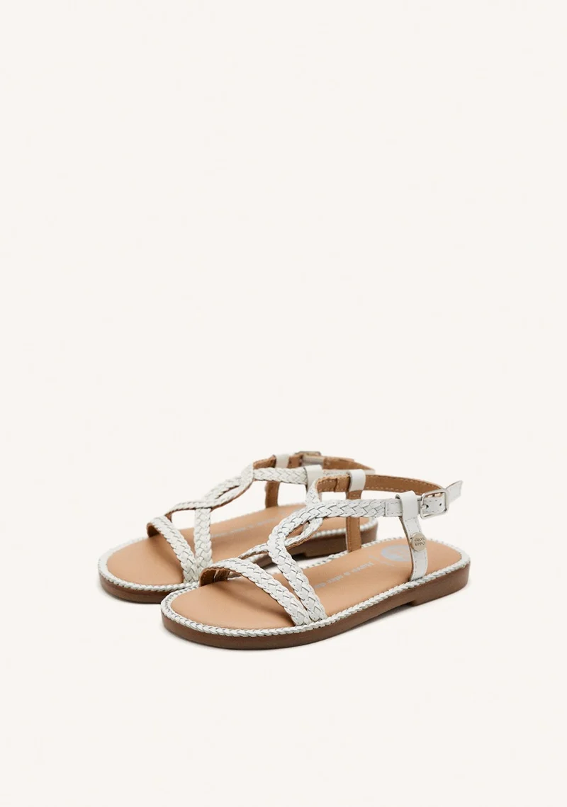 BRAIDED LEATHER SANDALS VIROQUA