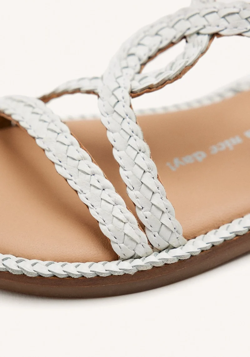 BRAIDED LEATHER SANDALS VIROQUA