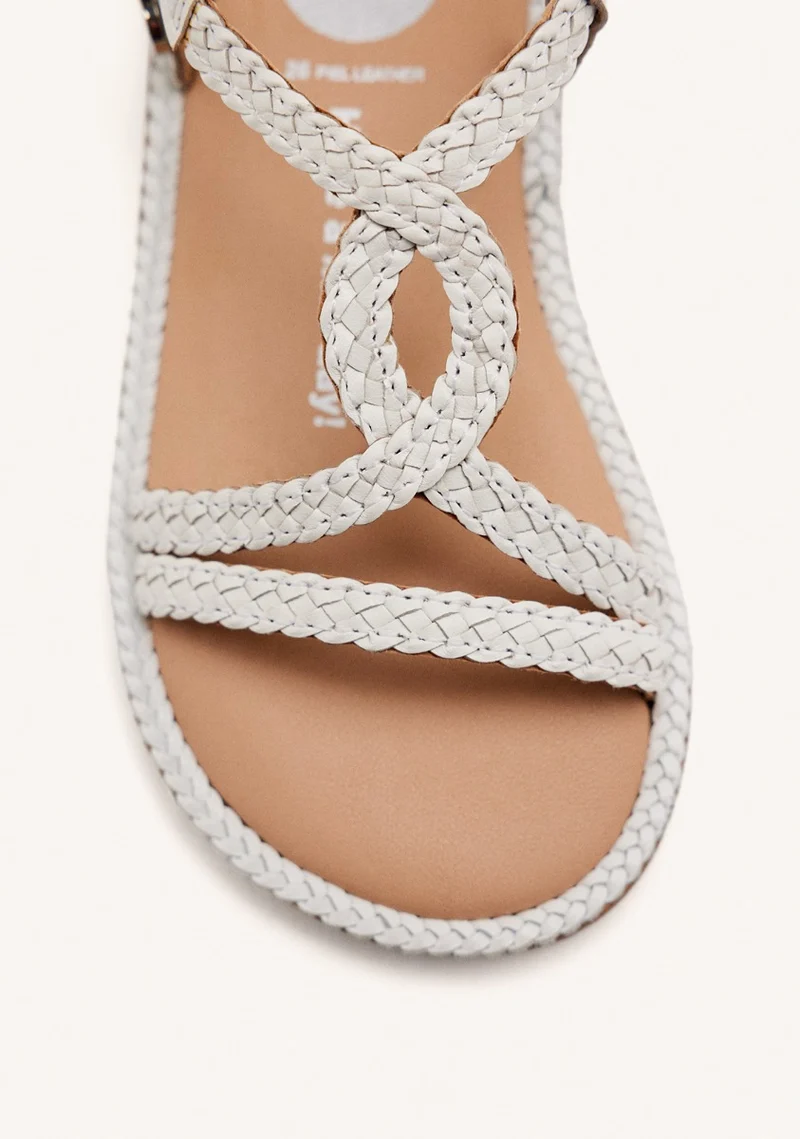 BRAIDED LEATHER SANDALS VIROQUA
