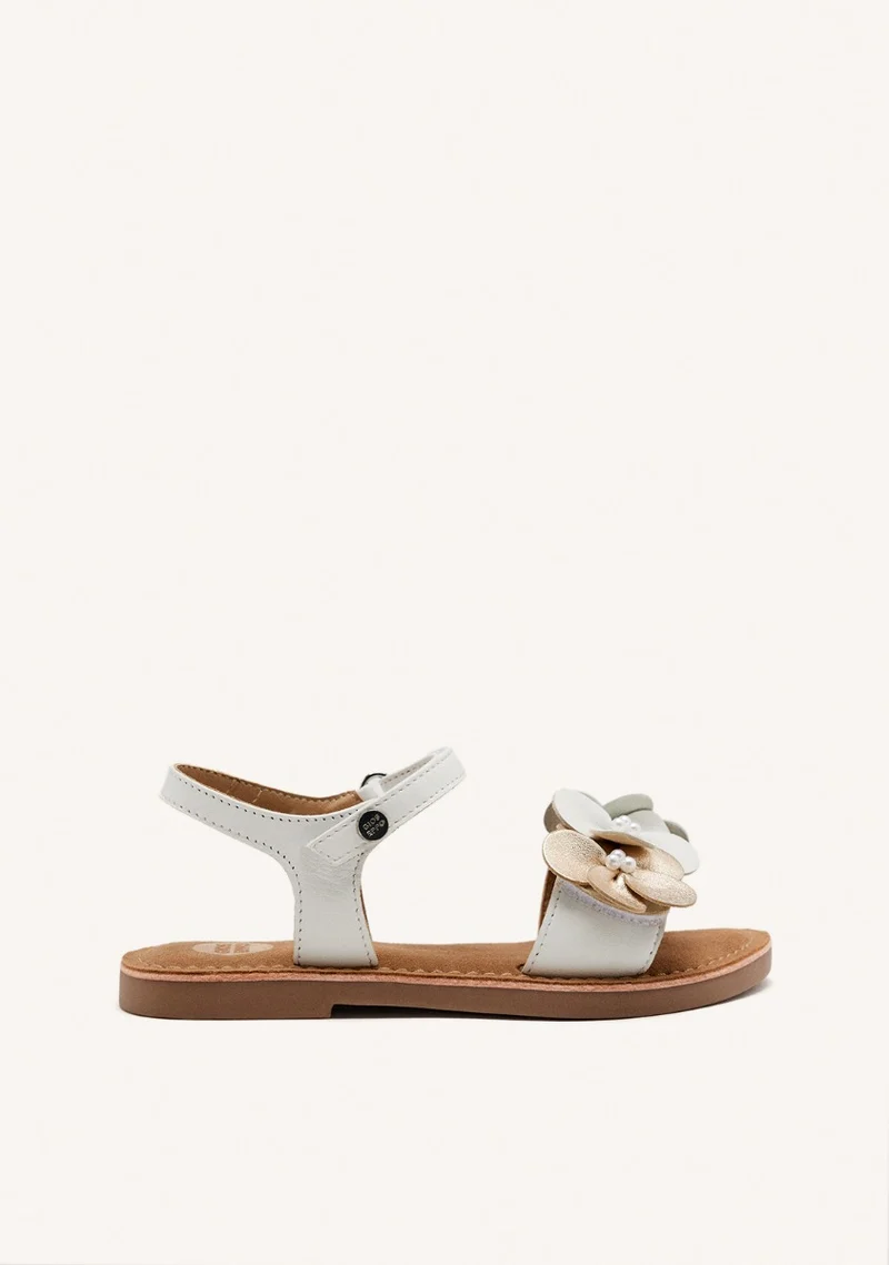 LEATHER FLOWER SANDALS BEECHER