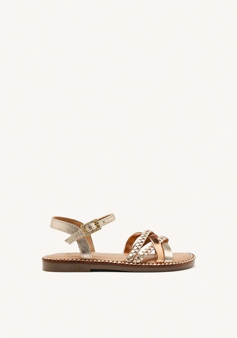 BRAIDED LEATHER SANDALS MEDARY