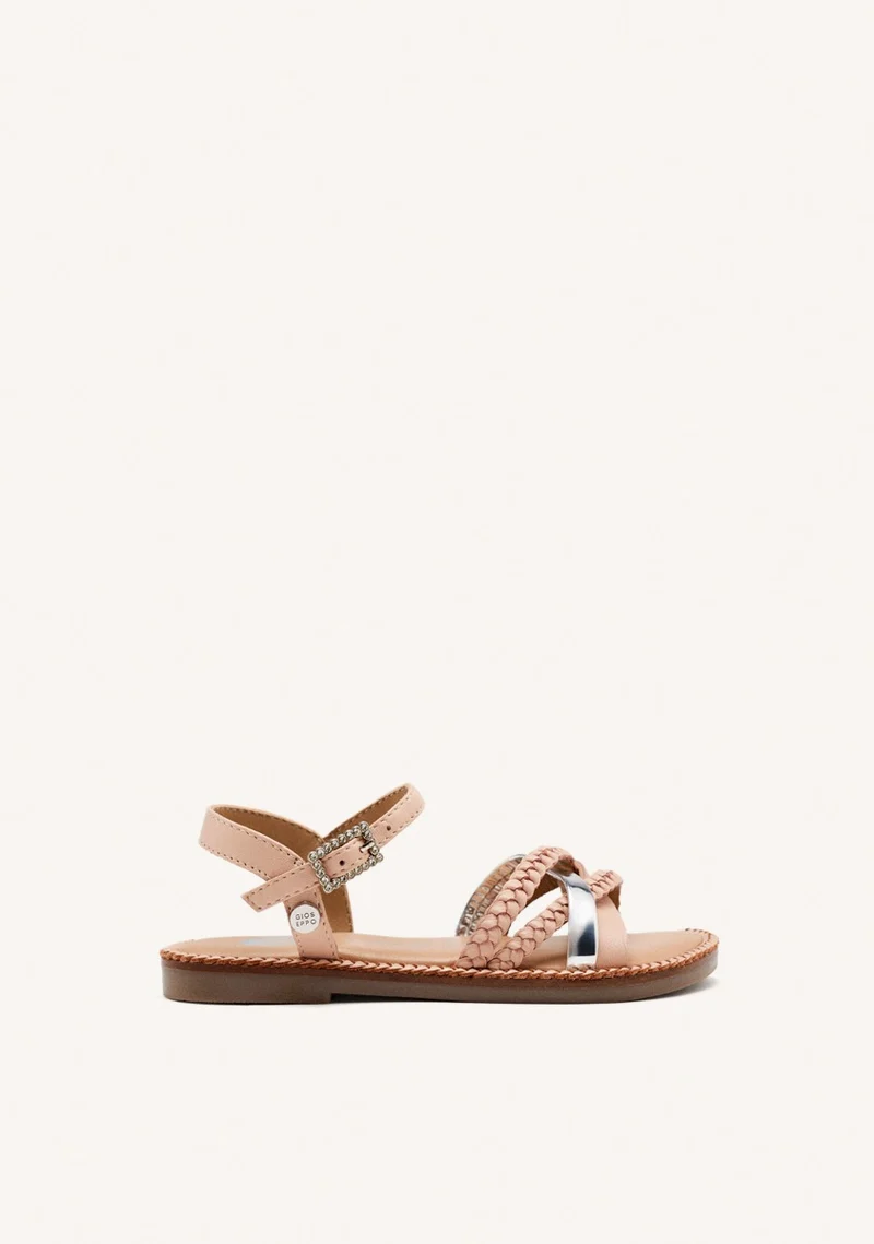 BRAIDED LEATHER SANDALS MEDARY