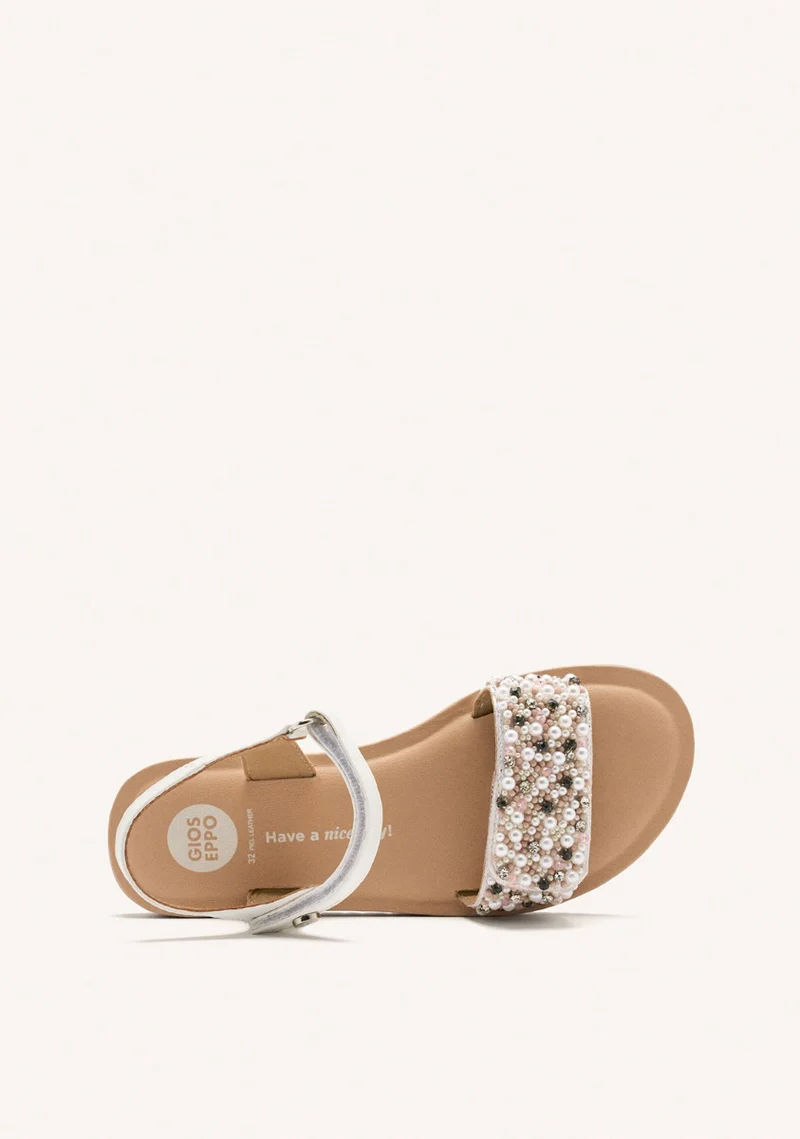LEATHER BEADED SANDALS BOZRAH