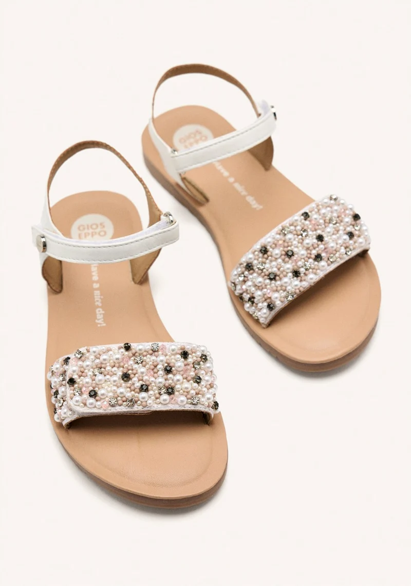 LEATHER BEADED SANDALS BOZRAH
