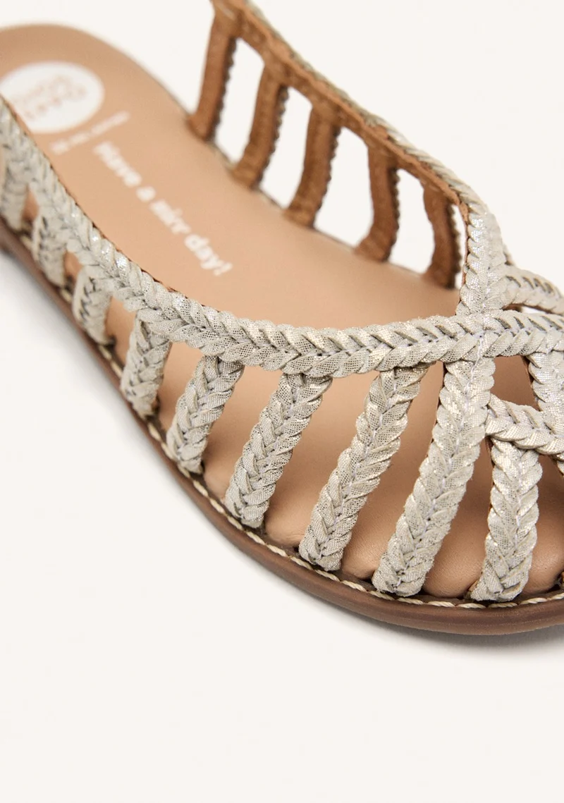 BRAIDED LEATHER CLOSED SANDALS SIMSBURY