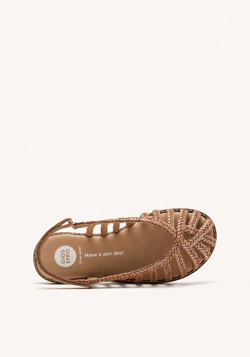 BRAIDED LEATHER CLOSED SANDALS SIMSBURY