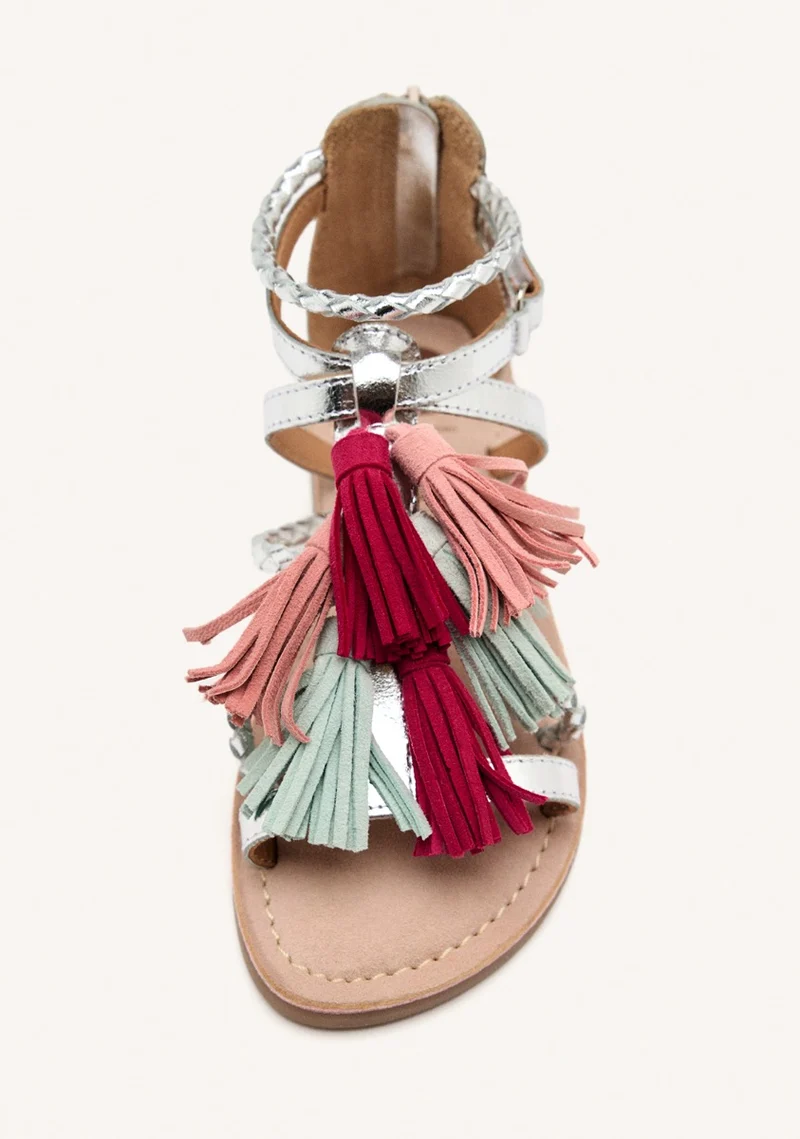 LEATHER FRINGE SANDALS JANESVILLE