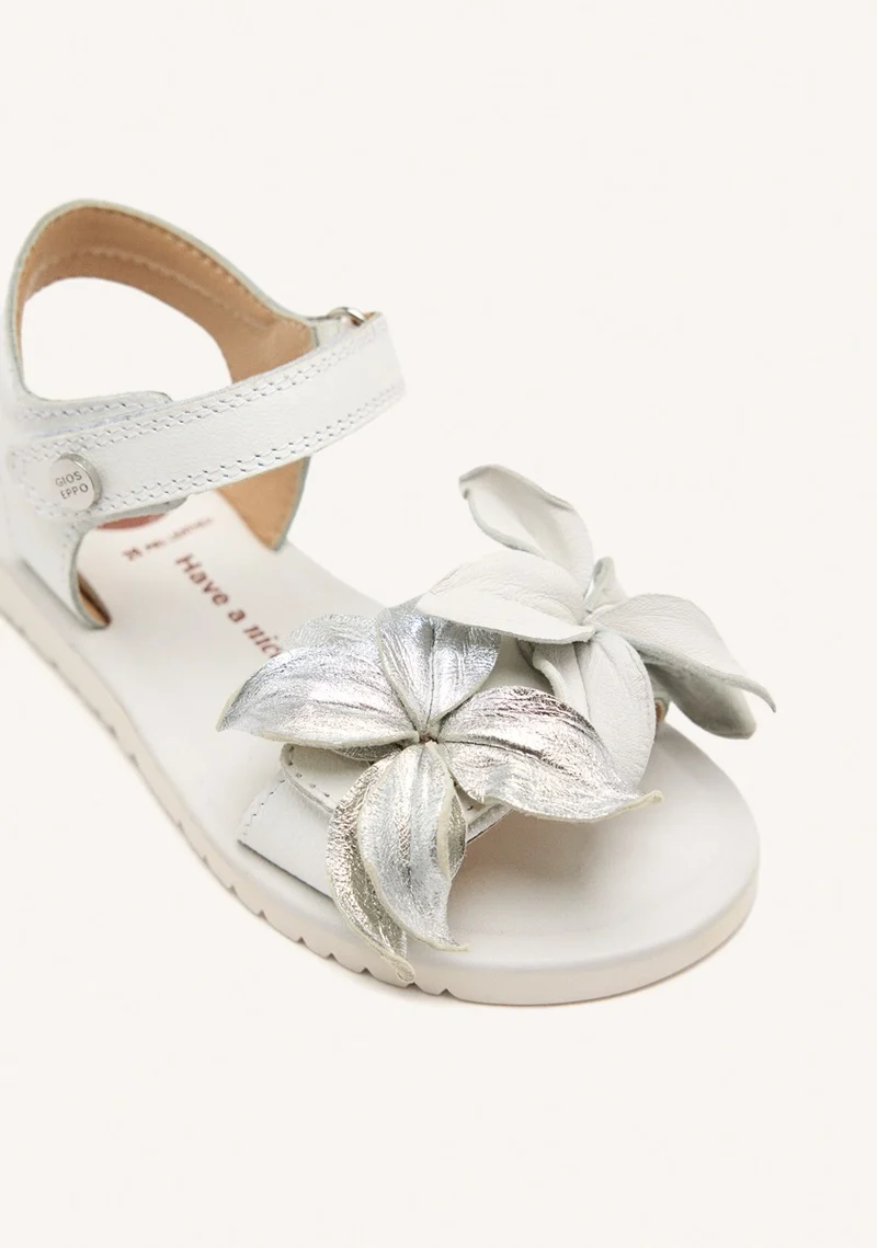 LEATHER FLOWER SANDALS MARINETTE