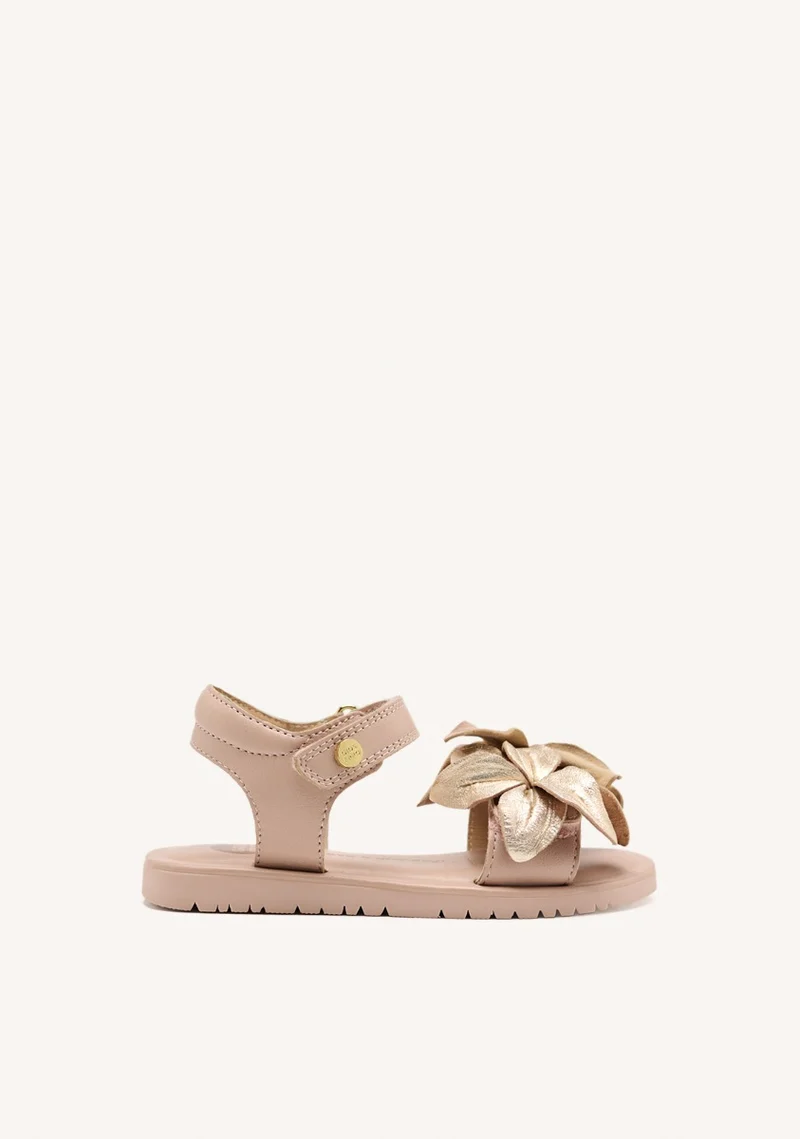 LEATHER FLOWER SANDALS MARINETTE