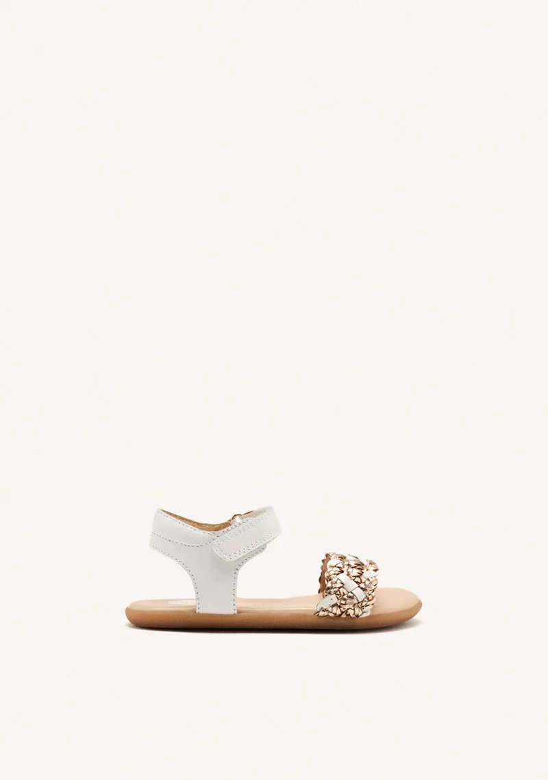 GIOSEPPO BAREFOOT - BRAIDED LEATHER SANDALS BELKNAP