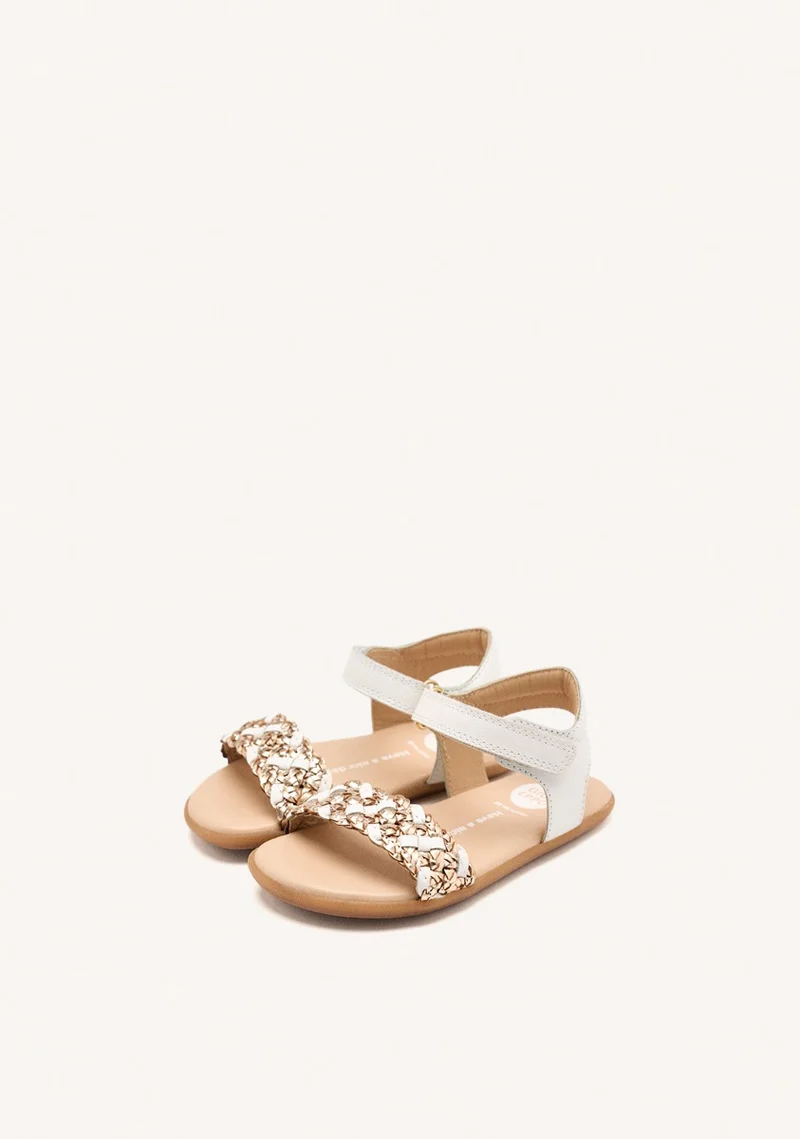 GIOSEPPO BAREFOOT - BRAIDED LEATHER SANDALS BELKNAP
