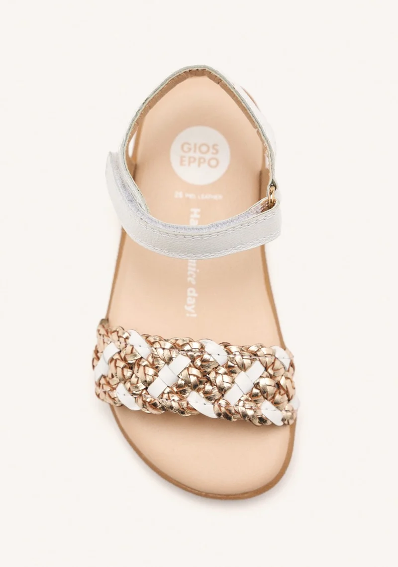 GIOSEPPO BAREFOOT - BRAIDED LEATHER SANDALS BELKNAP