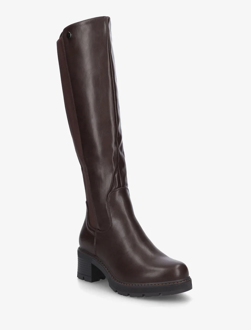 Bottes élastiquées à talon - Marron