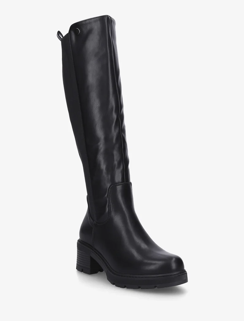 Bottes élastiquées à talon - Noir