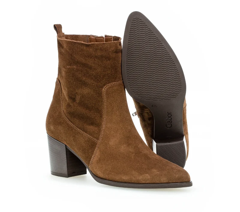 Bottines marron en velours