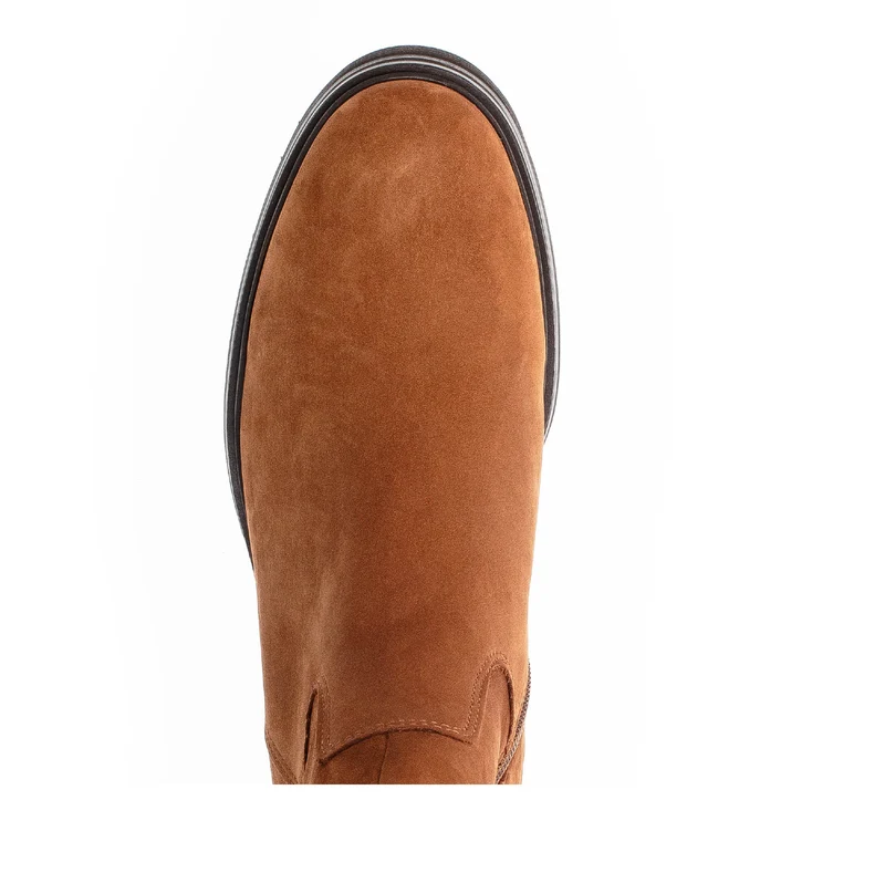 Bottes marron en nubuck