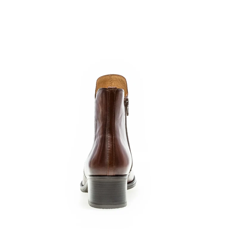 Bottines marron en cuir lisse
